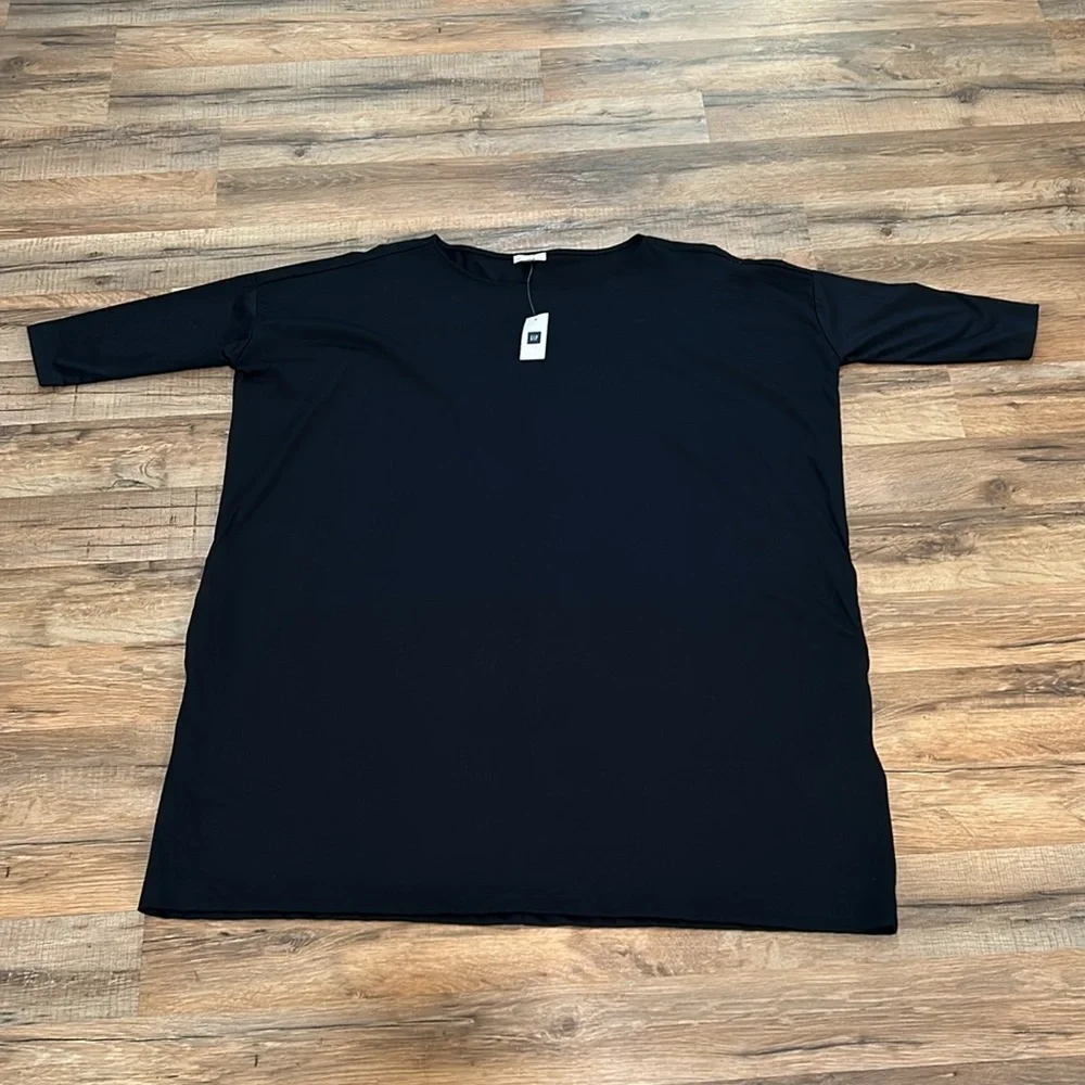 GAD MIDI DRESS Sz SMALL BLACK LONG SLEEVES OVERSIZED NEW - Picture 3 of 11